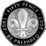 2007 Scouting Silver Proof 50 Pence Coin