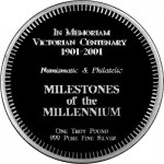 2001milestonesofthemillenniumvictoriancentenaryonetroypoundsilvermedallionrev400